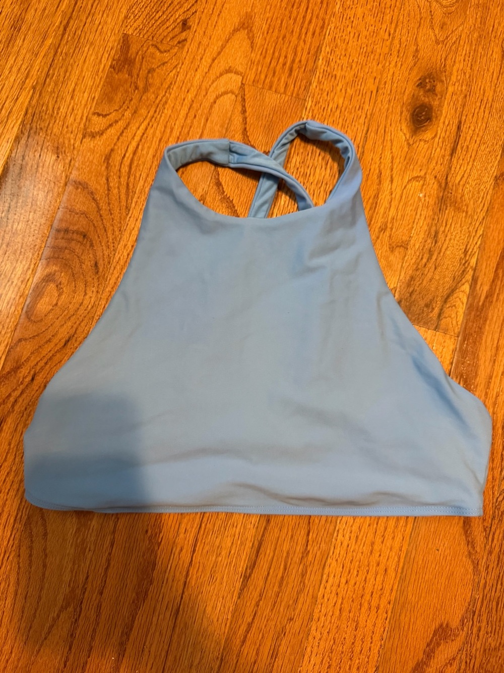 aerie Light Blue High-Neck Bikini Top